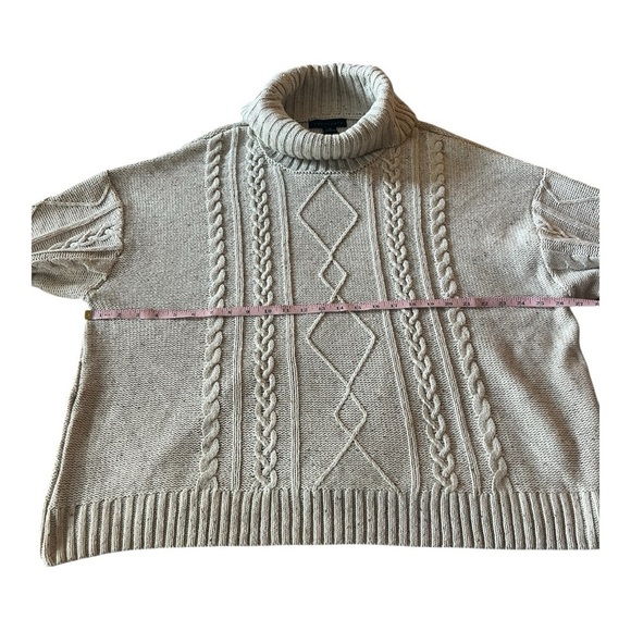 Sanctuary Oatmeal Speckled Cable Knit Wide Sleeve Sweater NEW Size 3X - Picture 5 of 10